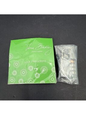 Vera Bradley Rolling Luggage Lock Replacement Number Code System NEW